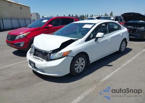 2012 Honda Civic Lx из США, поврежденный, VIN 19XFB2F52CE328597